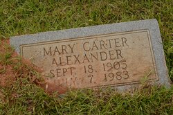 Mary <I>Carter</I> Alexander 