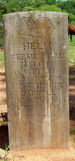 Bessie Mae <I>Carroll</I> Helm 