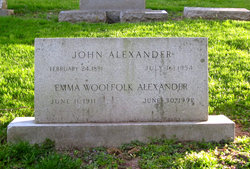Emma Ward “Jonnie” <I>Woolfolk</I> Alexander 