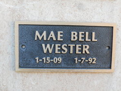 Annah Mae Bell <I>Barber</I> Wester 