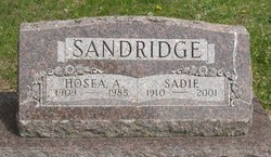 Sadie <I>Zweifel</I> Sandridge 