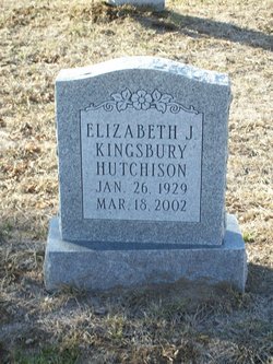 Elizabeth J <I>Kingsbury</I> Hutchison 