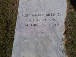 Mary Jane <I>Walker</I> Billings 