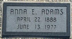 Anna Elizabeth <I>McCalister</I> Adams 