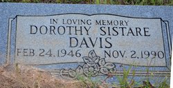 Dorothy <I>Sistare</I> Davis 