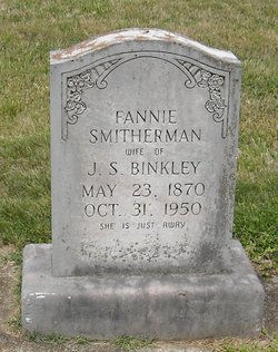 Fannie Permelia <I>Smitherman</I> Binkley 