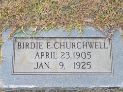 Birdie E. <I>Allen</I> Churchwell 