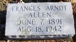 Frances Margaret <I>Arndt</I> Allen 
