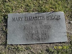 Mary Elizabeth <I>Heggie</I> Adden 