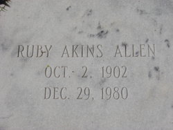 Ruby <I>Akins</I> Allen 