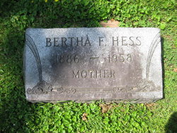 Bertha Frances “Fanny” <I>Comley</I> Hess 