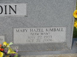 Mary Hazel <I>Kimball</I> Hardin 