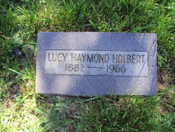 Lucy May <I>Haymond</I> Holbert 