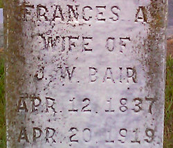 Frances A. <I>Bair</I> Bair 