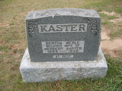 Bertha Wilhelmenia <I>Werle</I> Kaster 