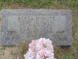 Berta M Nutt 