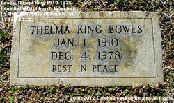 Thelma <I>King</I> Bowes 