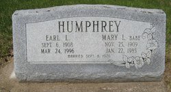 Mary Luceinda “Babe” <I>Haith</I> Humphrey 