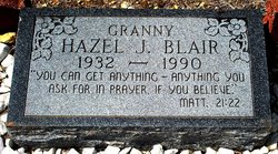 Hazel J “Granny” <I>Ragon</I> Blair 