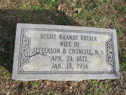 Bessie Brandt <I>Krider</I> Councill 