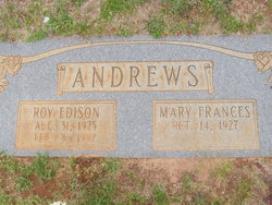 Mary Frances <I>Williams</I> Andrews 
