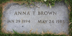 Anna T <I>Treglown</I> Brown 