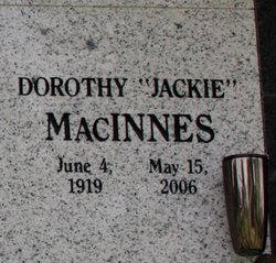 Dorothy “Jackie” <I>Knievel</I> MacINNES 