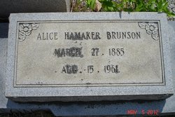 Alice Irene <I>Hamaker</I> Brunson 