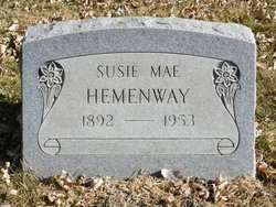 Susie Mae <I>Heffley</I> Hemenway 
