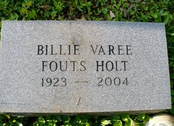 Billie Varee <I>Fouts</I> Holt 