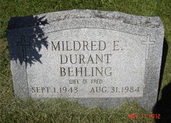 Mildred Elizabeth <I>Durant</I> Behling 