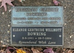 Eleanor Gertrude Willmott <I>Levick</I> Bowring 
