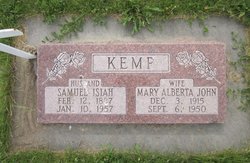 Mary Alberta <I>John</I> Kemp 