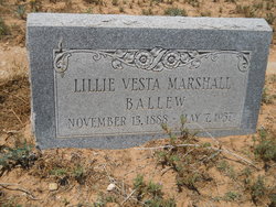 Lillie Vesta <I>Marshall</I> Ballew 