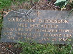 Margaret D <I>McCarthy</I> Logsdon 