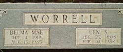 Mrs Delma Mae <I>Woodard</I> Worrell 