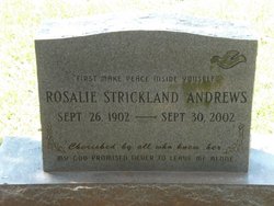Rosalie <I>Strickland</I> Andrews 