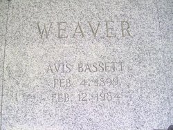 Avis <I>Bassett</I> Weaver 
