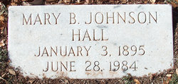 Mary Elizabeth “Mary B” <I>Johnson</I> Hall 