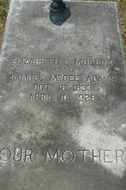 Elizabeth L. <I>Mullins</I> Adams 