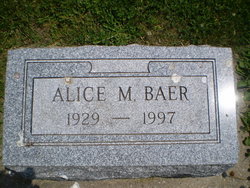Alice M Baer 