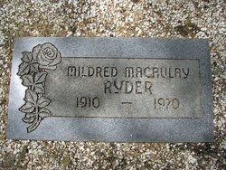 Mildred Frances <I>Macaulay</I> Ryder 