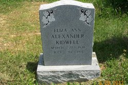 Eliza Ann <I>Alexander</I> Kidwell 