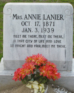 Mrs Annie Gottschalk <I>Stevens</I> Lanier 