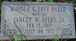 Mayola G <I>Frye Baker</I> Ayers 
