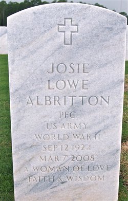 Josie Mae <I>Lowe</I> Albritton 