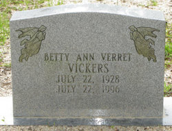 Betty Ann <I>Verret</I> Vickers 