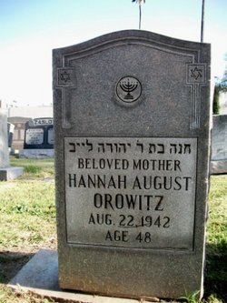 Hannah <I>August</I> Orowitz 