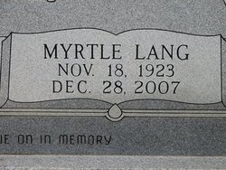 Myrtle <I>Lang</I> Allen 