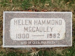 Helen Virginia <I>Hammond</I> McCauley 